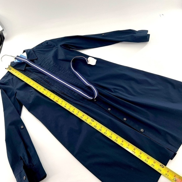 Tommy Hilfiger Women's Long Sleeve Pleat Shirt Dress Navy Blue Size XS - Picture 8 of 10